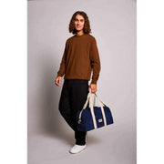 Borsa da bowling Hindbag Charlie - Velluto blu navy