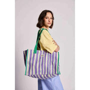 Borsa tote Hindbag Claude - Verde/Righe Parma