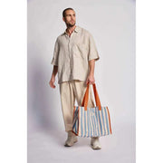 Borsa tote Hindbag Claude - strisce arancioni/blu