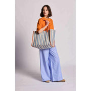 Borsa tote Hindbag Claude - strisce arancioni/blu