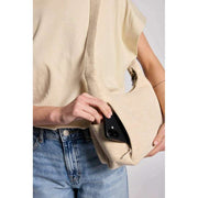 Borsa a tracolla multitasche Hindbag Emile - Juta Beige
