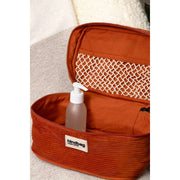 Borsa da toilette Gaspard Hindbag - Velluto mattone arancione