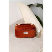 Borsa da toilette Gaspard Hindbag - Velluto mattone arancione