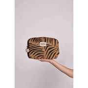 Borsa da toilette Hindbag Leon - Zebra Cannella Marrone