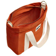 Borsa a tracolla Hindbag Louise Square - Velluto mattone arancione