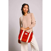 Borsa a tracolla Hindbag Louise Square - Velluto mattone arancione