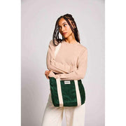 Borsa a tracolla Hindbag Louise Square - Velluto verde pino
