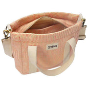 Borsa a tracolla in tessuto Hindbag Louise Square - rosa corallo