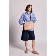 Borsa a tracolla in tessuto Hindbag Louise Square - rosa corallo