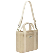 Borsa a tracolla in tessuto Hindbag Louise Square - Beige nudo