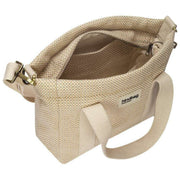 Borsa a tracolla in tessuto Hindbag Louise Square - Beige nudo