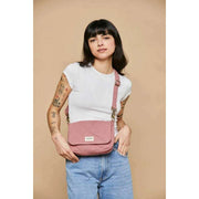Borsa a tracolla trapuntata Hindbag Margault - rosa cipria