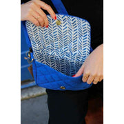 Borsa a tracolla trapuntata Hindbag Margault - blu elettrico
