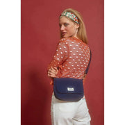 Borsa a tracolla trapuntata Hindbag Margault - Blu navy