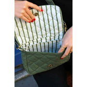 Borsa a tracolla trapuntata Hindbag Margault - verde oliva