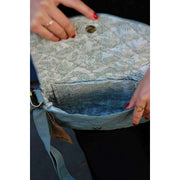 Borsa a tracolla trapuntata Hindbag Margault - verde salvia