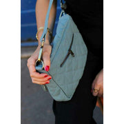 Borsa a tracolla trapuntata Hindbag Margault - verde salvia