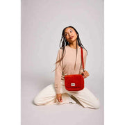 Borsa a tracolla Hindbag Margault - Velluto mattone arancione