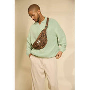 Marsupio grande Hindbag Sasha - Leopardo Cannella Marrone