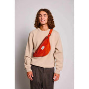 Marsupio grande Hindbag Sasha - Velluto mattone arancione