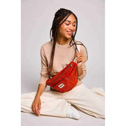 Marsupio Hindbag Sofia XL - Velluto mattone arancione