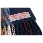 Sciarpa in lana d'agnello Ingles Buchan Bannockbane - Beige/Blu/Bianco