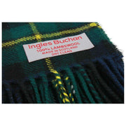 Sciarpa in lana d'agnello Ingles Buchan Campbell Of Argyll - Verde/Blu/Giallo