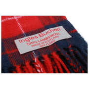 Sciarpa in lana d'agnello Ingles Buchan Hamilton - Rosso/Blu/Bianco