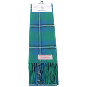 Sciarpa in lana d'agnello Ingles Buchan Irvine - Blu/Verde