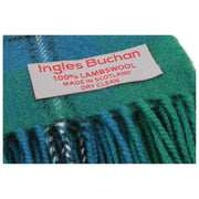 Sciarpa in lana d'agnello Ingles Buchan Irvine - Blu/Verde