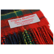 Sciarpa in lana d'agnello Ingles Buchan Macpherson - Rosso/Verde/Blu