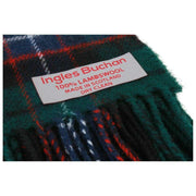 Sciarpa in lana d'agnello Ingles Buchan Mitchell - Verde/Blu/Rosso