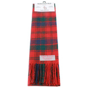 Sciarpa rossa in lana d'agnello Ingles Buchan Robertson - Rosso/Verde/Blu