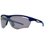 Iron Man Metallic Sports Wrap Tinted Lens Sunglasses - Navy/Grey