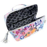 Borsa per cosmetici Jessica Russell Flint Amalfi - Blu/Giallo/Rosa