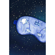 Maschera per occhi in seta Jessica Russell Flint Aquarius - Blu/Bianco