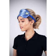 Maschera per occhi in seta Jessica Russell Flint Aquarius - Blu/Bianco