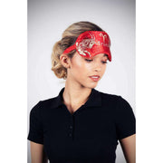 Maschera per occhi in seta Jessica Russell Flint Ariete - Rosso/Bianco