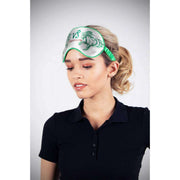 Maschera per gli occhi in seta Flint Capricorno di Jessica Russell - Verde/Beige