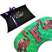 Jessica Russell Flint F for Flamingo Silk Eye Mask - Verde/Rosa