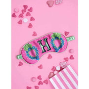 Jessica Russell Flint H for Heart Silk Eye Mask - Rosa/Blu/Verde