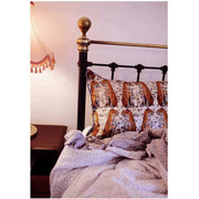 Federa in seta Jessica Russell Flint Little Leopards - Bianco/Marrone