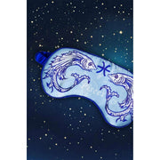 Maschera per occhi in seta Jessica Russell Flint Pisces - Blu/Bianco