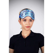 Maschera per occhi in seta Jessica Russell Flint Pisces - Blu/Bianco