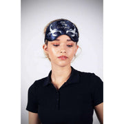 Maschera per gli occhi in seta Flint Scorpio di Jessica Russell - Blu/Bianco