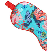 Maschera per occhi in seta corallo subacquea Jessica Russell Flint - Blu/Rosa