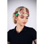 Maschera per occhi in seta Jessica Russell Flint Virgo - Beige/Verde