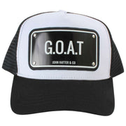 Cappello da camionista in alluminio John Hatter GOAT - Nero/Bianco