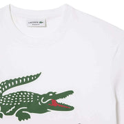 Lacoste Cotton Jersey Signature Print T-Shirt - White