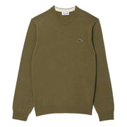 Lacoste Organic Cotton Crew Neck Sweater - Khaki